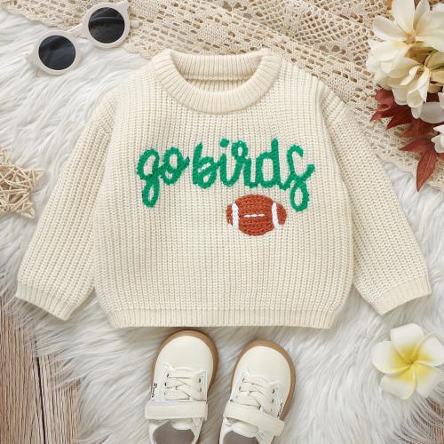 Go Birds Football Baby Sweater - Hand-Knitted Toddler Pullover - Sports-Themed Baby Gift for Boys and Girls