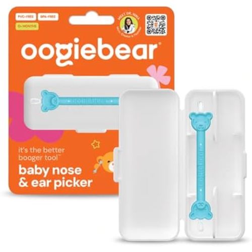 oogiebear Baby Nose & Ear Picker with Travel Case, 2 Pieces, Blue