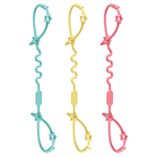 Lulyboo Silicone Multi-Use Straps – 3-Pack