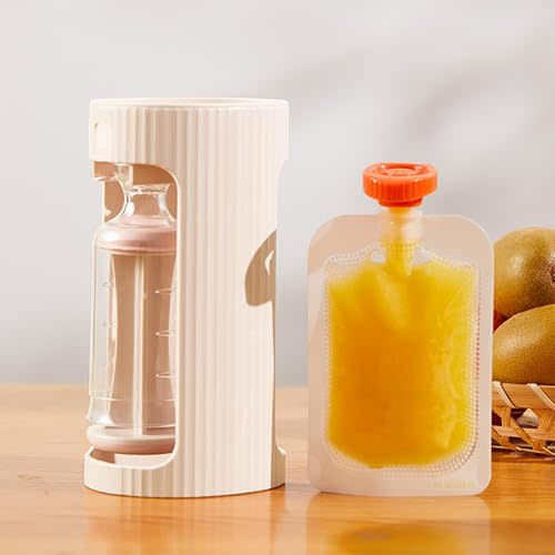 PandaEar Squeeze Station for Baby Puree Food Storage with 10 Pouches | Baby Food Pouch Filling Maker for Homemade Purees, Yogurt, Smoothies, BPA Free, Infant Food Maker, Pouch Filler