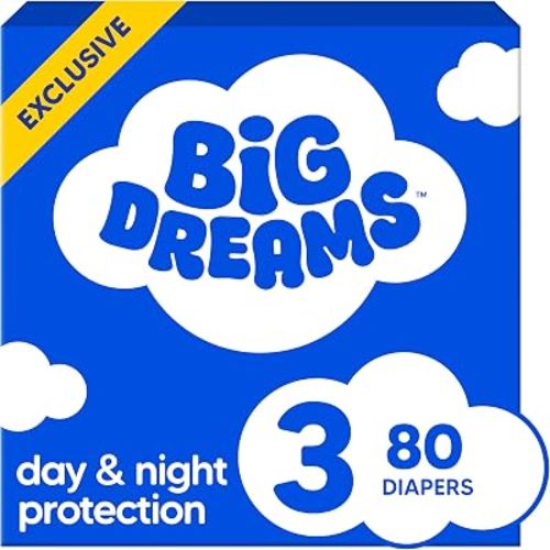 Big Dreams Baby Diapers, Size 3, 144 Count