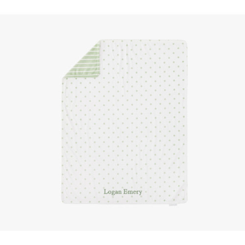 Dot Stripe Chamois Baby Blanket