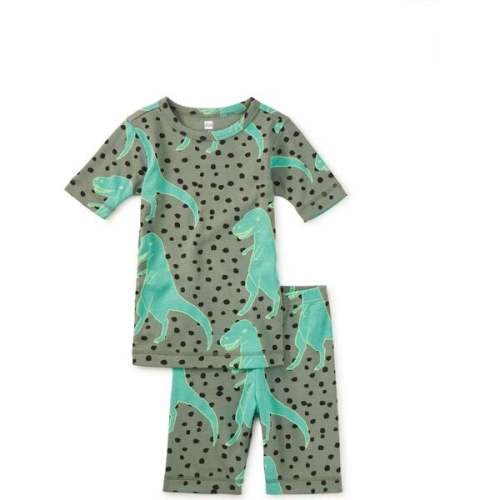 In Your Dreams Pajama Set, Electric Dino - Tea Collection | Maisonette