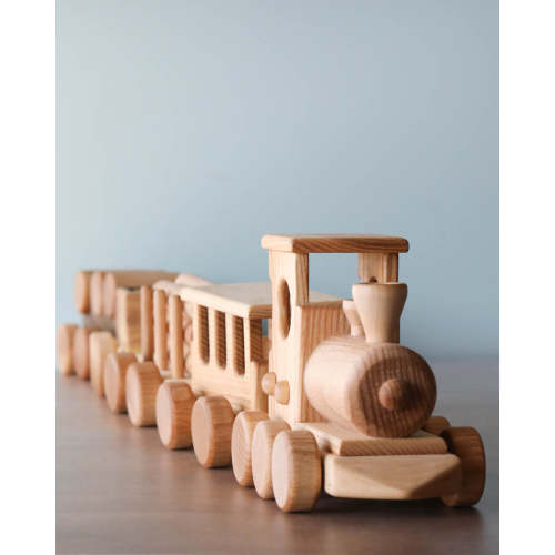 Handmade Wooden Train - Extra Long– Odin Parker
