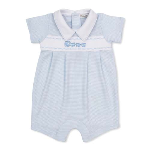 Classic Treasures Blue Stripe Short Playsuit