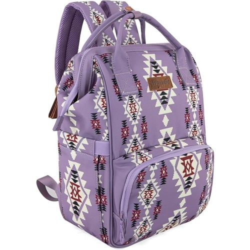 Wrangler Aztec Backpack Organized Daypack Travel Baby Bag with Stroller Strap and Side Bottle Pockets WG2204-9110LV