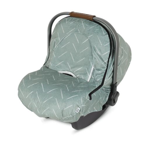 Gliz Design | Winter Cover - Freehand Chevron in Sage Green