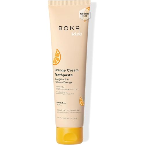 Boka Fluoride Free Toothpaste Nano Hydroxyapatite Toothpaste - Orange Cream Flavor, 4 oz 1Pk US Manufactured