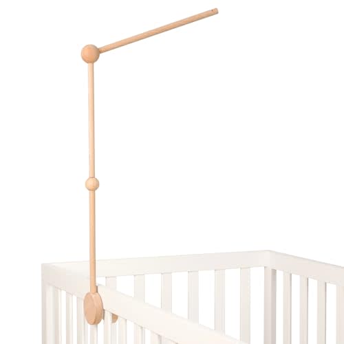 Baby Crib Mobile Arm, NICEMER Wooden Mobile Arm for Crib, 31 Inches Mobile Hanger for Crib Baby Boy & Girl Nursery Decor