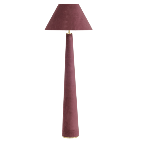 Floor Lamp in Burgundy Velvet