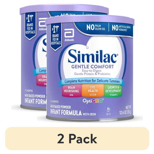 (2 pack) Similac Gentle Comfort Powder Baby Formula, 12.6-oz Can