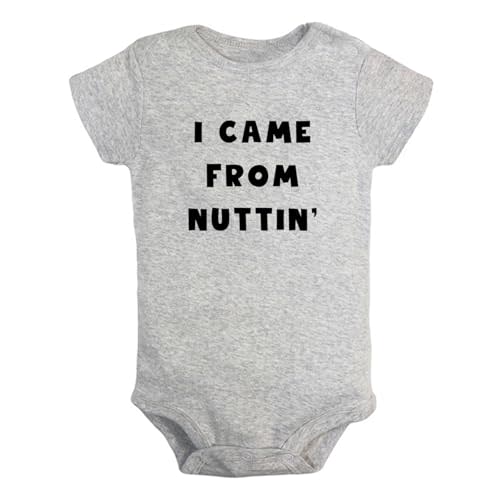 iDzn Babies I Came From Nuttin' Funny Rompers Newborn Bodysuits Infant Jumpsuits 0-24 Months Kids Cotton Graphic Outfits