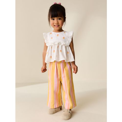 Peach Pink Embroidered Blouse And Trousers Co-ord Set (3mths-8yrs)