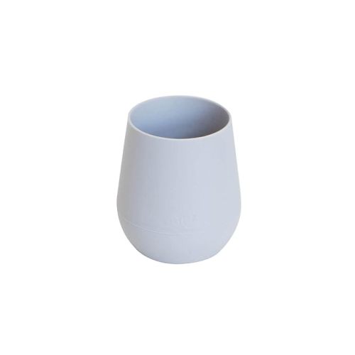 ezpz Tiny Cup (Pewter) - 100% Silicone Training Cup for Infants - 4 months + - Designed by a Pediatric Feeding Specialist - Baby-led Weaning Essentials & Baby Gifts - 6 Months+