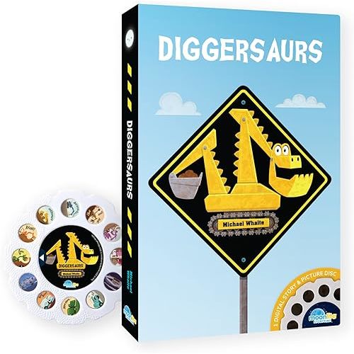 Moonlite Storytime - Diggersaurs Storytime Disc - A Magical Read Together - Projector Sold Separately - Digital Story w/ Sound FX - Toddler Early Learning Gifts for Kids Ages 1 Year & Up