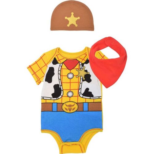 Disney Pixar Toy Story Woody Baby Costume Bodysuit and Hat Set Newborn to Infant