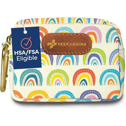 KeepGoing Small Travel First Aid Kit Kids – 60 Pc. Mini First Aid Kit for Purse, Diaper Bag, & Backpack with Latex-Free Bandages – 4 Oz., & 4.5 x 3.5 x 2 in, TSA-Approved