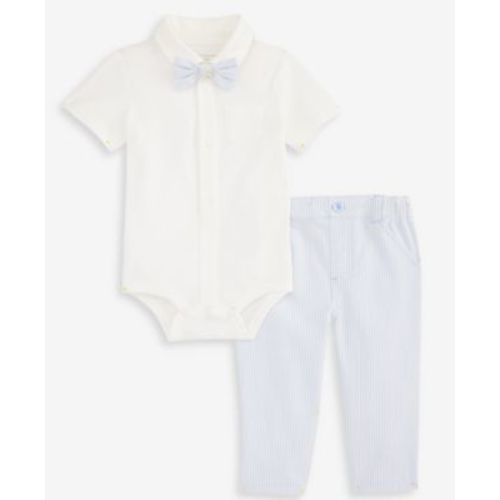 Baby Boys' Collared Bowtie Bodysuit & Seersucker Pants, 2-Piece Set, Macy's Exclusive