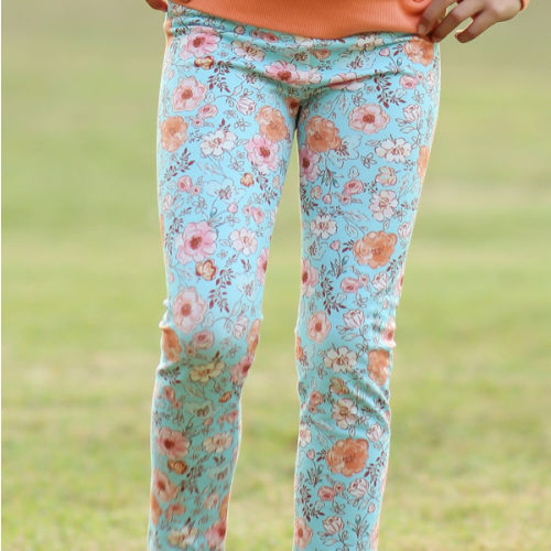 Leggings - Tangerine Tides