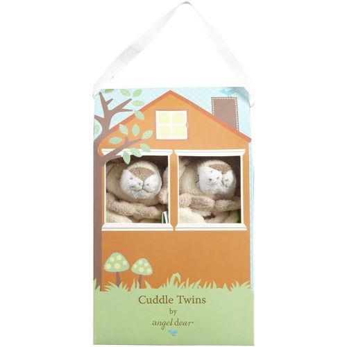 Angel Dear - Yellow Lion, Cuddle Twins Blankie Set, 2 Count (Pack of 1)