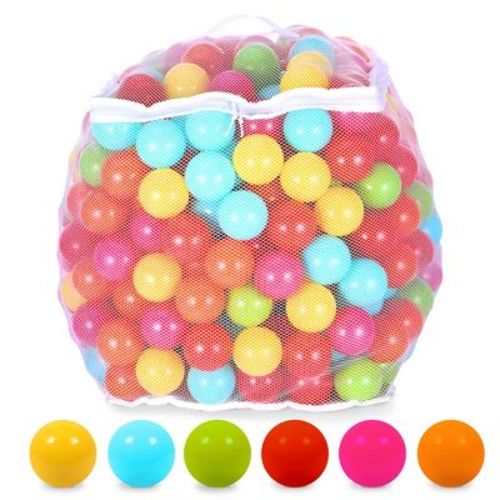 BalanceFrom Fitness 2.3 Inch Crush Proof Play Pit Balls with Reusable Mesh Storage Bag for Playpens, Bounce Houses, and Kiddie Pools