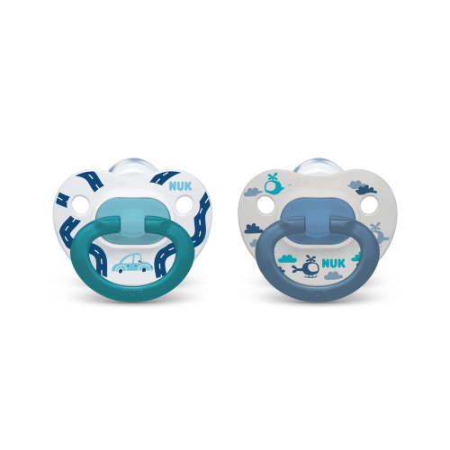 NUK Natural Comfy Orthodontic Pacifiers for Boys, Age 18-36 Months, 2-Pack