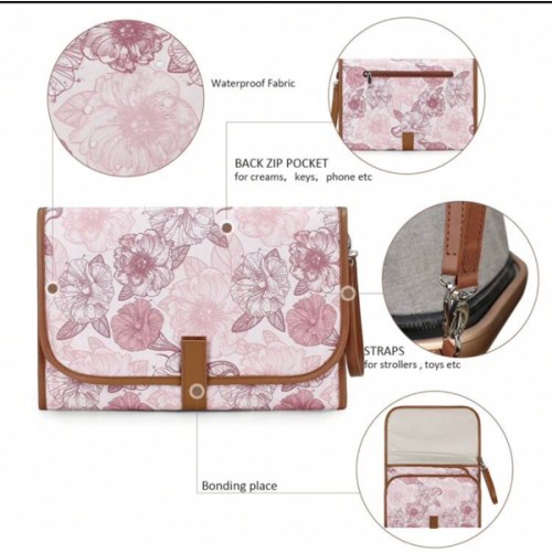 Foldable Baby Diaper Changing Pad Waterproof Newborn Diaper Pad Portable Toddler Changing Table Durable Baby Diaper Bag