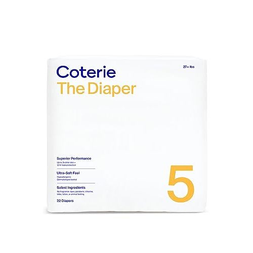 Coterie Size 5 Diapers, 22 Ct