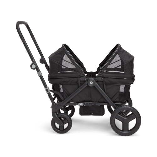 Munchkin® Breeze™ Lightweight Folding Stroller Wagon with Adjustable Canopy & All-Terrain Wheels, Black
