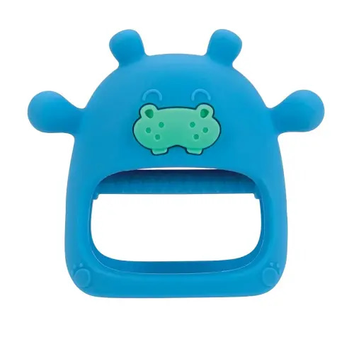 Nuby Silicone Wrist Teething Mitten - Baby Teether Ring - 3+ Months - Hippo