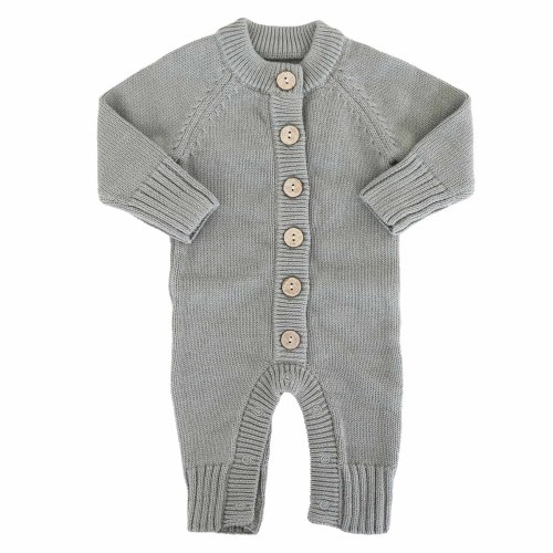 Knit Sweater Button Romper
