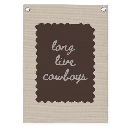 Western Nursery Banner,Cowboy Nursery Decor | Long Live Cowboys Western Wall Decor Hanging Banner Flag for Kids Toddler Boys Room Bedroom Playroom 18x25 Inch
