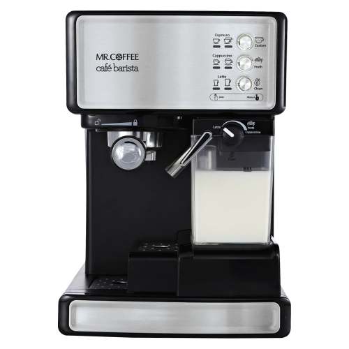 Programmable Espresso, Coffee Maker with Automatic Milk Frother - Stainless Steel Black