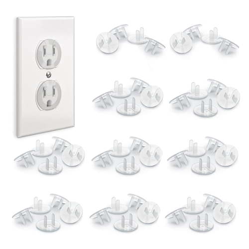 48 Pack Outlet Covers Baby Proofing, Provide Shock Prevention and Easy Installation, Safe and Secure Plastic Plug Covers for Power Sockets (48 Outlet Covers)