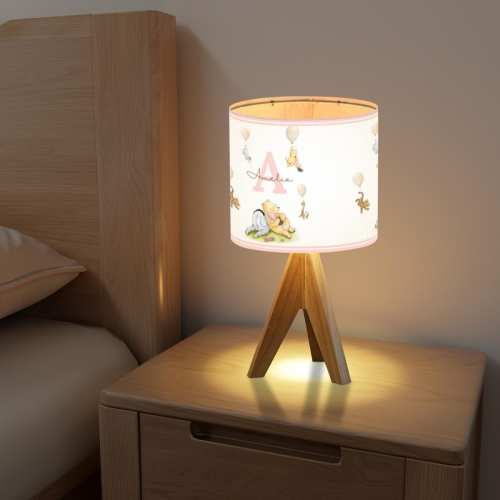 Winnie the pooh Personalized Name Table Lamp – Custom Nursery Gift Light – Kids Nightstand Lamp – Baby Room Decor - Lights Gift