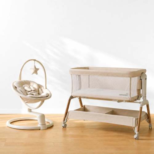 Baby Swing Rocker & Bedside Bassinet Bundle – Newborn Sleep Set
