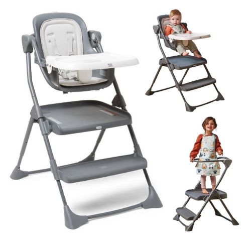 The First Years Happy Heights High Chair & Toddler Tower - Gray