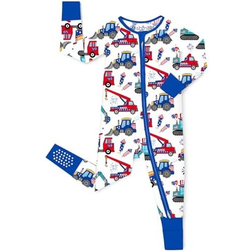 babee Reshinee Bamboo Viscose Baby Footie Pajama, Zipper Sleeper Boys Girls