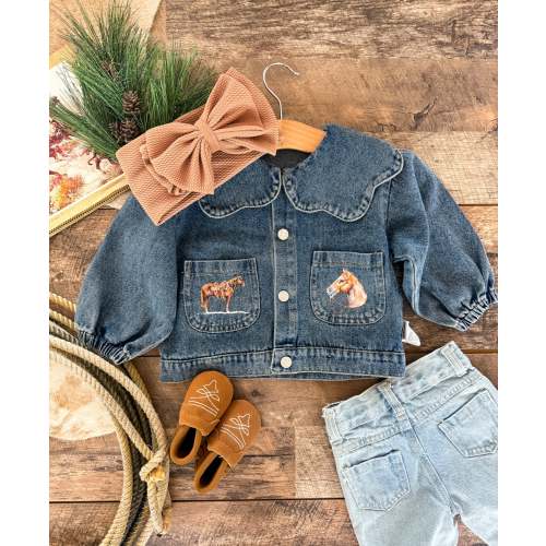 The Horses Denim Jacket (toddler) – theFRINGEDpineapple