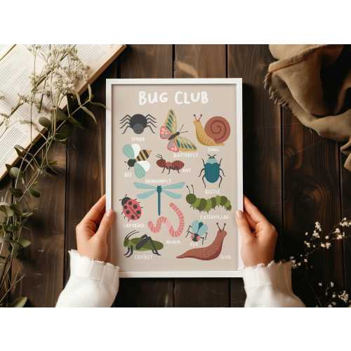 Bug Club Print: Kid's Insect Nursery Wall Art