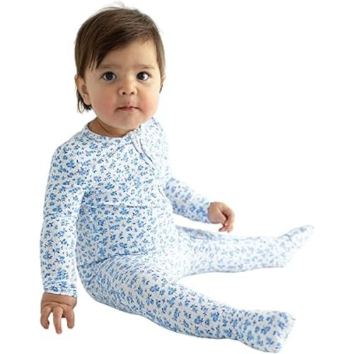 Posh Peanut Convertible Baby Sleepers - Girls Footless Baby Pajamas with 2 Way Zipper for Easy Diaper Changes