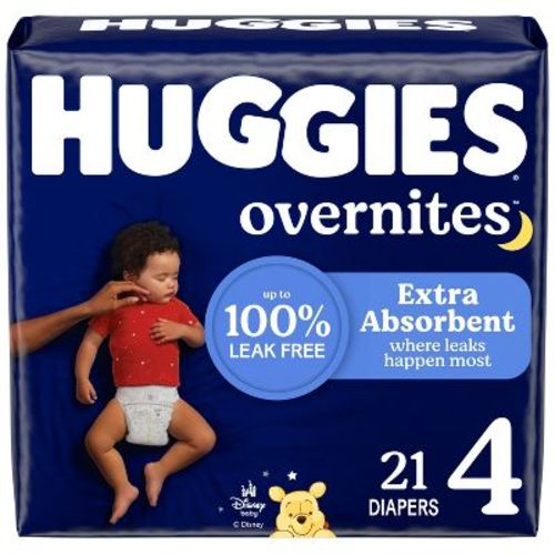 Huggies Overnites Diapers Jumbo Pack - Size 4 - 21ct