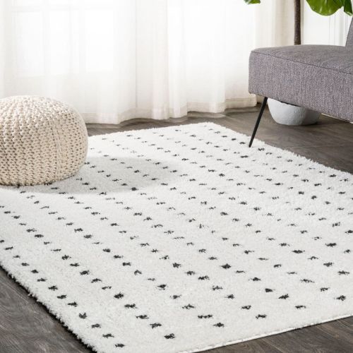 Pele Modern Geometric Dot Shag Indoor Area Rug - JONATHAN Y