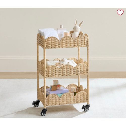 Palmer Scallop Tiered Storage Cart