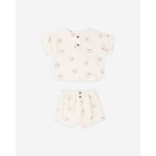 Woven Boxy Top + Short Set Heart Eyes