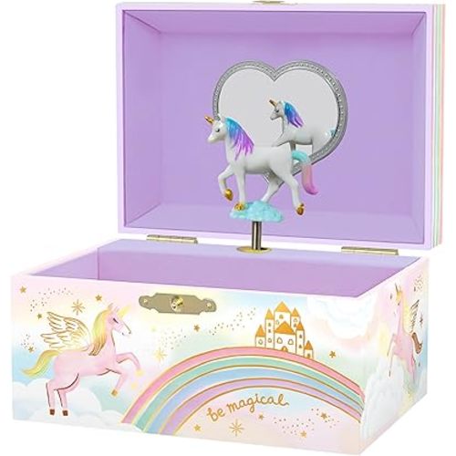 Giggle & Honey® Musical Jewelry Box for Girls - Kids Jewelry Box, Unicorn Toys for Girls 4-6, Unicorn Gifts