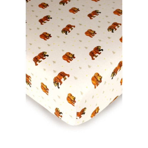 x The Very Hungry Caterpillar Print Fitted Organic Cotton Crib Sheet