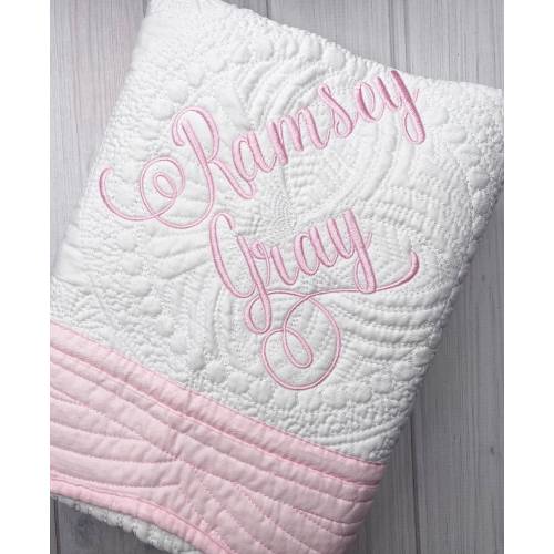 Personalized Baby Quilt Blanket, Monogrammed Baby Quilt Blanket, Personalized Baby Shower Gift, Baby Crib Blanket