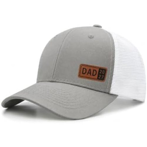 Dad Est 2026 Hat, First Fathers Day Hat Birthday Gifts for New Dad, Adjustable Papa Trucker Baseball Cap