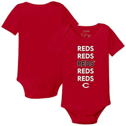 Infant Cincinnati Reds Tiny Turnip Red Stacked Bodysuit